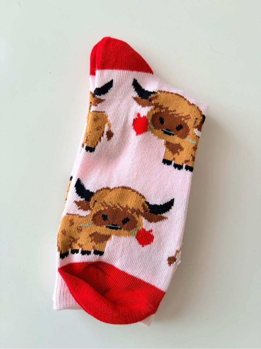 Crew Socks with Highland Cow Design - Picture 2 of 5